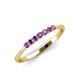4 - Reina 2.00 mm Amethyst 7 Stone Wedding Band 