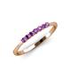 4 - Reina 2.00 mm Amethyst 7 Stone Wedding Band 