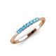 4 - Reina 2.00 mm Blue Topaz 7 Stone Wedding Band 