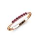 4 - Reina 2.00 mm Rhodolite Garnet 7 Stone Wedding Band 