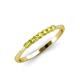 4 - Reina 2.00 mm Yellow Diamond 7 Stone Wedding Band 