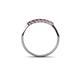 5 - Reina 2.00 mm Pink Tourmaline 7 Stone Wedding Band 