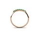 5 - Reina 2.00 mm Emerald 7 Stone Wedding Band 