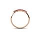 5 - Reina 2.00 mm Ruby 7 Stone Wedding Band 