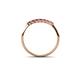 5 - Reina 2.00 mm Pink Tourmaline 7 Stone Wedding Band 