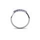 5 - Reina 2.00 mm Iolite 7 Stone Wedding Band 