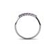 5 - Reina 2.00 mm Amethyst 7 Stone Wedding Band 