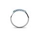 5 - Reina 2.00 mm Blue Topaz 7 Stone Wedding Band 