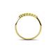 5 - Reina 2.00 mm Yellow Diamond 7 Stone Wedding Band 
