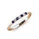 4 - Reina 2.00 mm Blue Sapphire and Diamond 7 Stone Wedding Band 