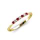 4 - Reina 2.00 mm Ruby and Diamond 7 Stone Wedding Band 