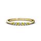 1 - Reina 2.00 mm Yellow and White Diamond 7 Stone Wedding Band 