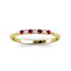 3 - Reina 2.00 mm Ruby and Diamond 7 Stone Wedding Band 