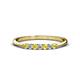 1 - Reina 2.00 mm Yellow Sapphire and Diamond 7 Stone Wedding Band 