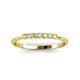 3 - Reina 2.00 mm Yellow Sapphire and Diamond 7 Stone Wedding Band 