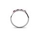 5 - Reina 2.00 mm Ruby and Diamond 7 Stone Wedding Band 
