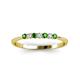 3 - Reina 2.00 mm Green Garnet and Lab Grown Diamond 7 Stone Wedding Band 