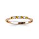 3 - Reina 2.00 mm Citrine and Lab Grown Diamond 7 Stone Wedding Band 