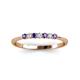 3 - Reina 2.00 mm Iolite and Lab Grown Diamond 7 Stone Wedding Band 