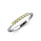 4 - Reina 2.00 mm Yellow Sapphire and Lab Grown Diamond 7 Stone Wedding Band 