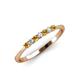 4 - Reina 2.00 mm Citrine and Lab Grown Diamond 7 Stone Wedding Band 
