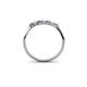 5 - Reina 2.00 mm Iolite and Lab Grown Diamond 7 Stone Wedding Band 