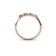 5 - Reina 2.00 mm Smoky Quartz and Lab Grown Diamond 7 Stone Wedding Band 