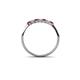 5 - Reina 2.00 mm Ruby and Lab Grown Diamond 7 Stone Wedding Band 