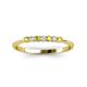 3 - Reina 2.00 mm Yellow Diamond and White Lab Grown Diamond 7 Stone Wedding Band 