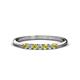 1 - Reina 2.00 mm Yellow Diamond and White Lab Grown Diamond 7 Stone Wedding Band 