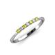 4 - Reina 2.00 mm Yellow Diamond and White Lab Grown Diamond 7 Stone Wedding Band 