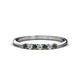1 - Reina 2.00 mm Lab Created Alexandrite and Lab Grown Diamond 7 Stone Wedding Band 