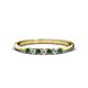 1 - Reina 2.00 mm Lab Created Alexandrite and Lab Grown Diamond 7 Stone Wedding Band 