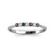 3 - Reina 2.00 mm Lab Created Alexandrite and Lab Grown Diamond 7 Stone Wedding Band 