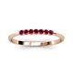 2 - Reina 2.30 mm Ruby 7 Stone Wedding Band 