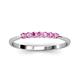 2 - Reina 2.30 mm Pink Sapphire 7 Stone Wedding Band 