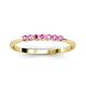 2 - Reina 2.30 mm Pink Sapphire 7 Stone Wedding Band 