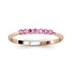 2 - Reina 2.30 mm Pink Sapphire 7 Stone Wedding Band 