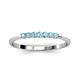 2 - Reina 2.30 mm Aquamarine 7 Stone Wedding Band 