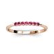 2 - Reina 2.30 mm Pink Tourmaline 7 Stone Wedding Band 
