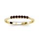 2 - Reina 2.30 mm Red Garnet 7 Stone Wedding Band 