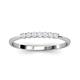 2 - Reina 2.30 mm White Sapphire 7 Stone Wedding Band 