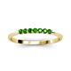 2 - Reina 2.30 mm Green Garnet 7 Stone Wedding Band 