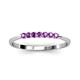 2 - Reina 2.30 mm Amethyst 7 Stone Wedding Band 