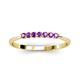 2 - Reina 2.30 mm Amethyst 7 Stone Wedding Band 
