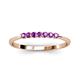 2 - Reina 2.30 mm Amethyst 7 Stone Wedding Band 