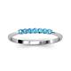 2 - Reina 2.30 mm Blue Topaz 7 Stone Wedding Band 