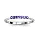 2 - Reina 2.30 mm Iolite 7 Stone Wedding Band 