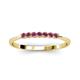2 - Reina 2.30 mm Rhodolite Garnet 7 Stone Wedding Band 