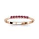 2 - Reina 2.30 mm Rhodolite Garnet 7 Stone Wedding Band 